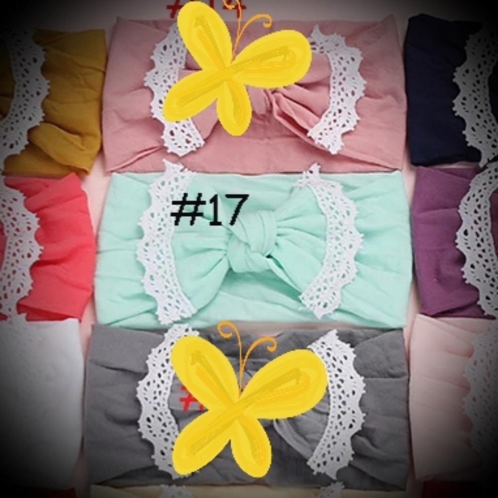 🆕️mint green headband with lace